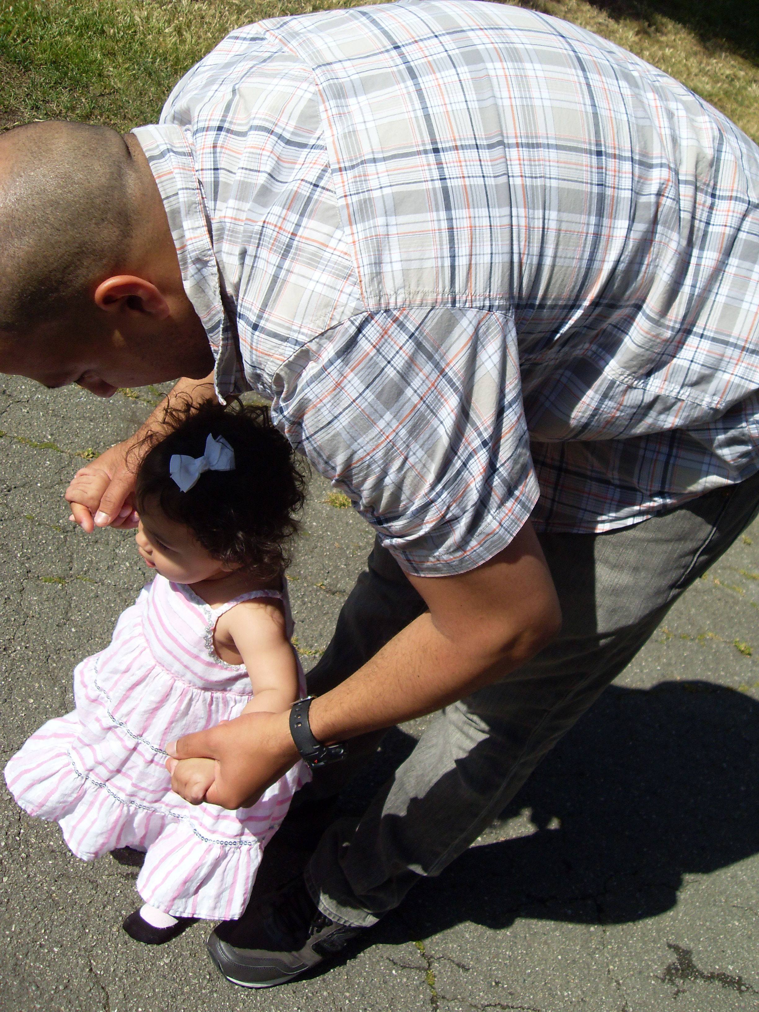 Baby learning to walk