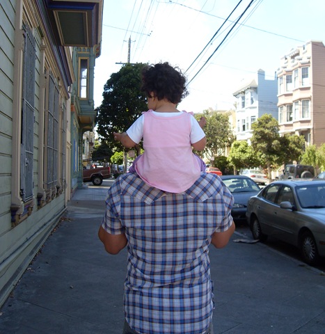 Father and daughter in San Francisco