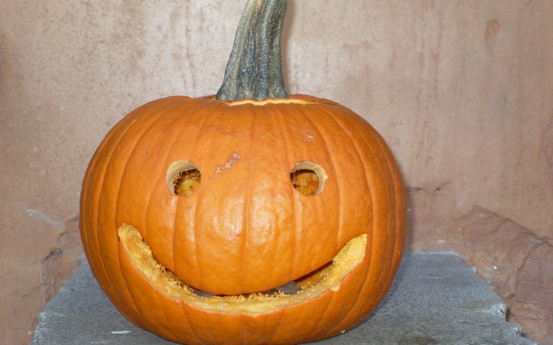 Carved Halloween pumpkin