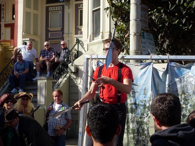 Sword juggler at Pride