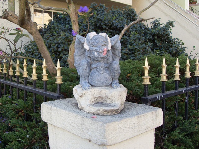 Gargoyle with tongue sticking out