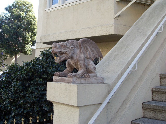 Gargoyle on building in San Francisco