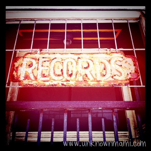 Old record store sign