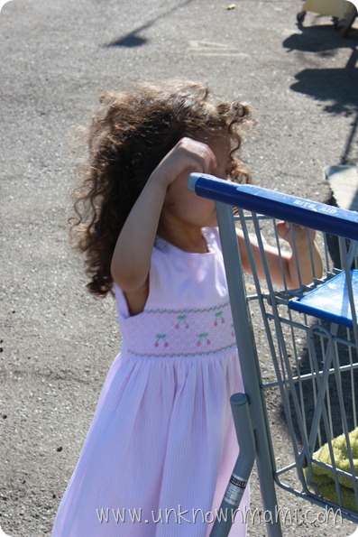 Girl and shopping cart