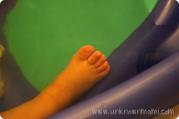wet baby foot