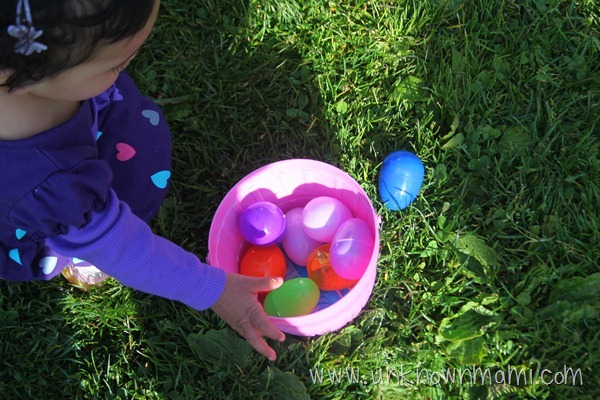Basket full of Easter eggs