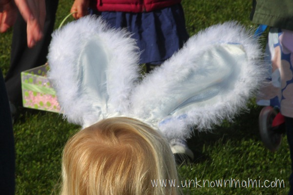 White bunny ears.