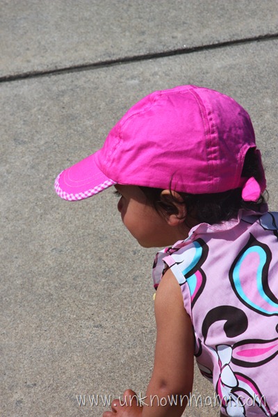 Baby with pink hat