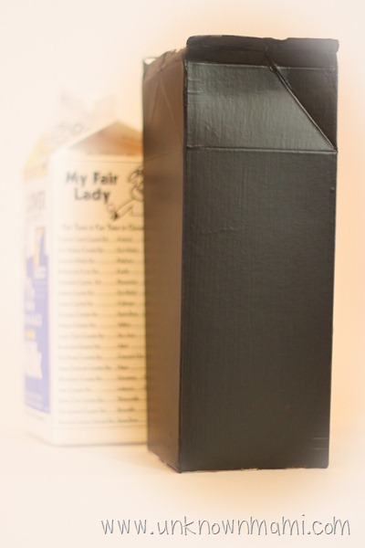 Chalkboard paint milk carton gift box