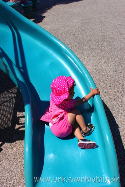 Baby on slide