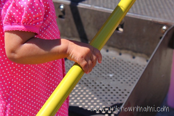 Hand on rail