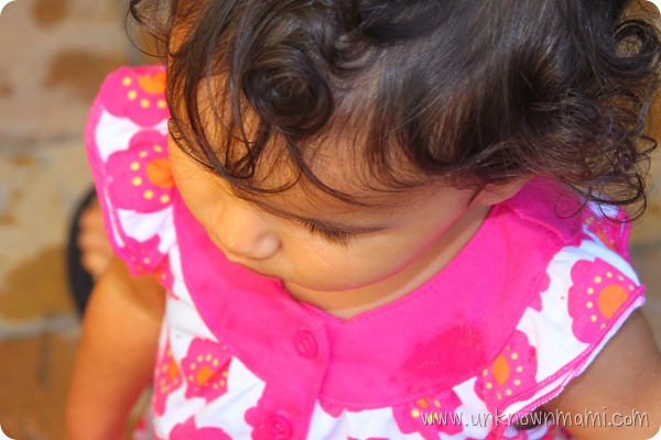 Curly hair on forehead
