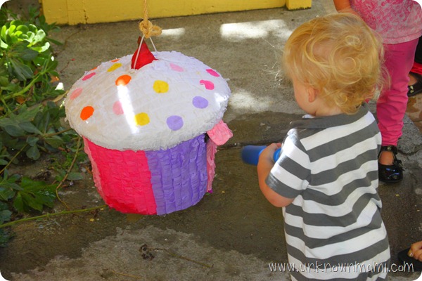 Little boy with piñata