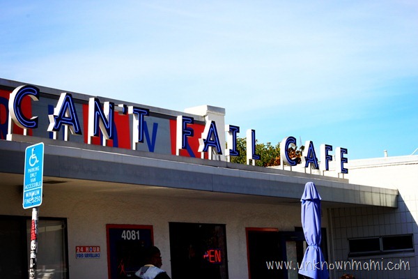 Front of Can't Fail cafe in Emeryville