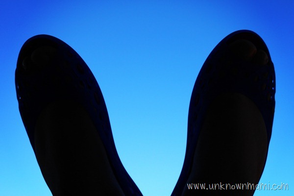 silhouette of feet