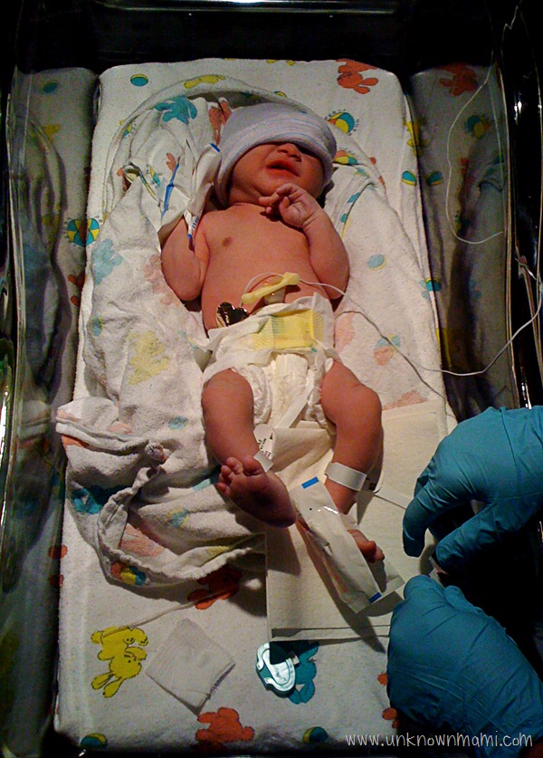 Newborn baby at hospital.