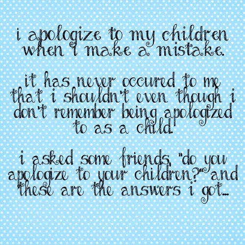 Apologizing