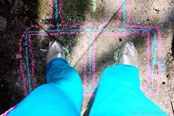 Playing hopscotch