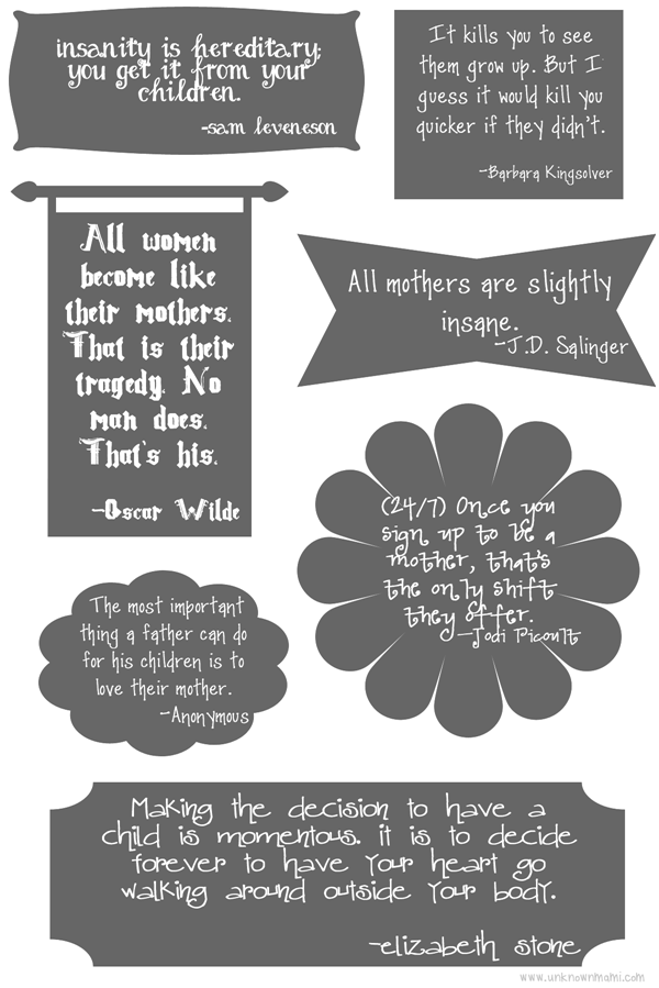 Quotes about mothers printable