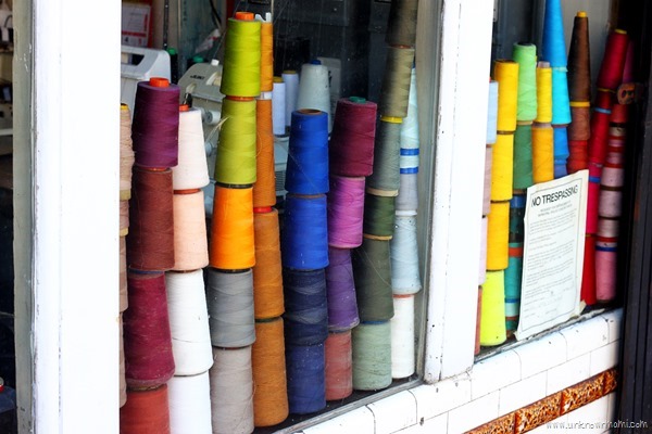 Thread in a tailor's window