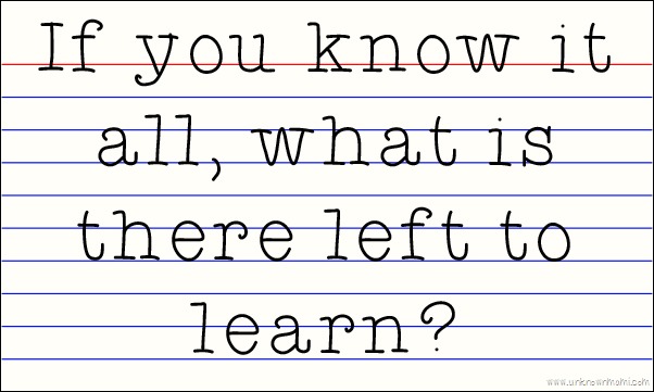 Know it all quote