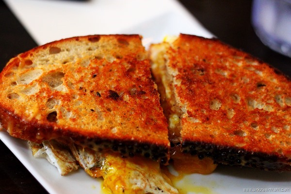 The breakfast piglet sandwich at The American Grilled Cheese Kitchen