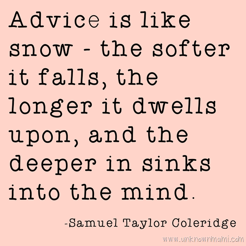 Samuel Taylor Coleridge quote about advice
