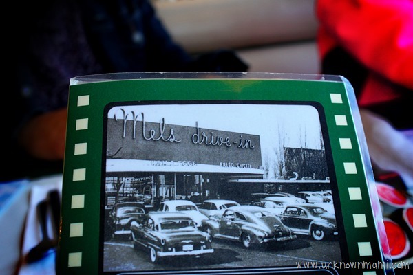 Mel's Drive-in menu