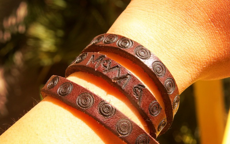 Personalized leather cuff