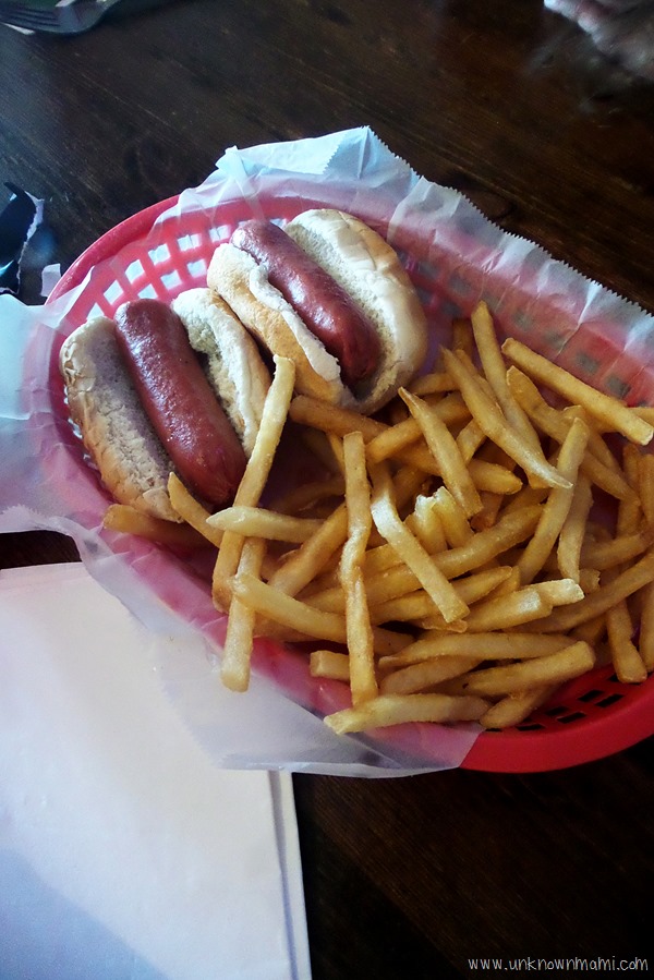 Kids hot dogs from The Office in San Carlos