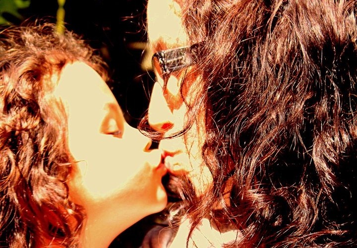 Kissing kids on the lips