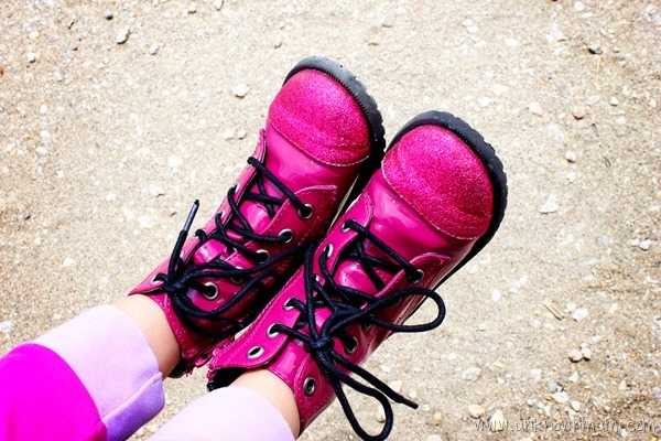 Hot pink boots
