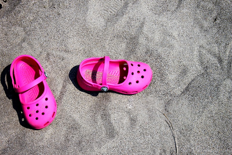 Crocs on Stinson Beach