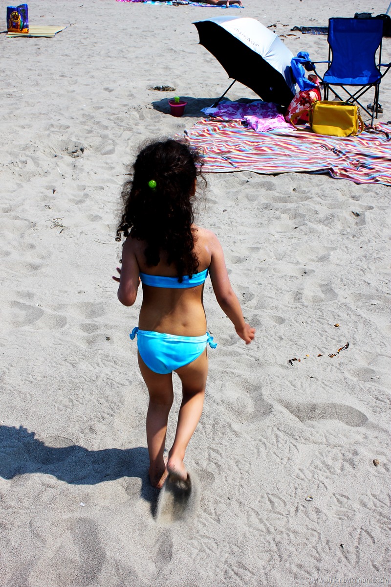 little girl on beach