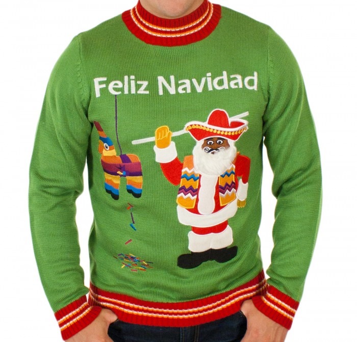 Mexican Santa Feliz Navidad Sweater