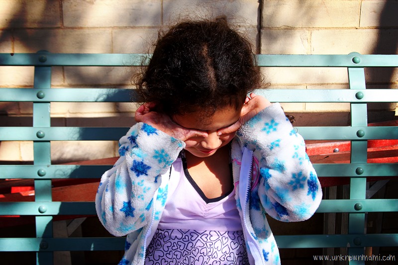 Little girl on Petaluma bench