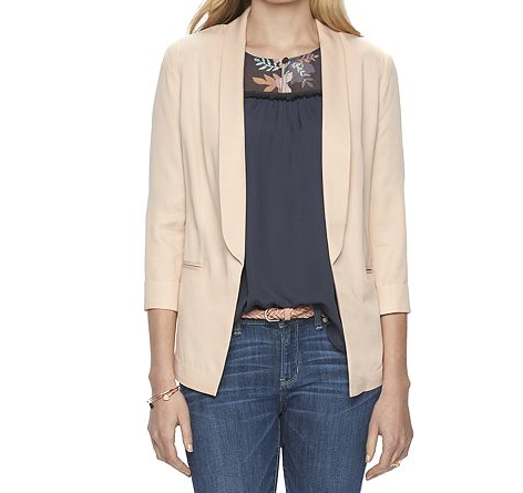 LC Lauren Conrad Blazer in cameo rose