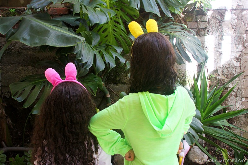 Girls with bunny ears