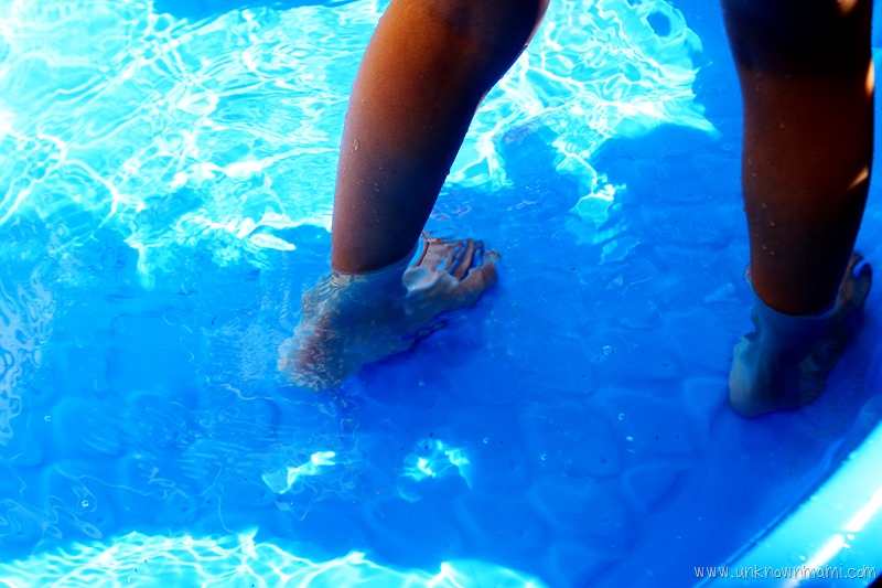 Feet in pool