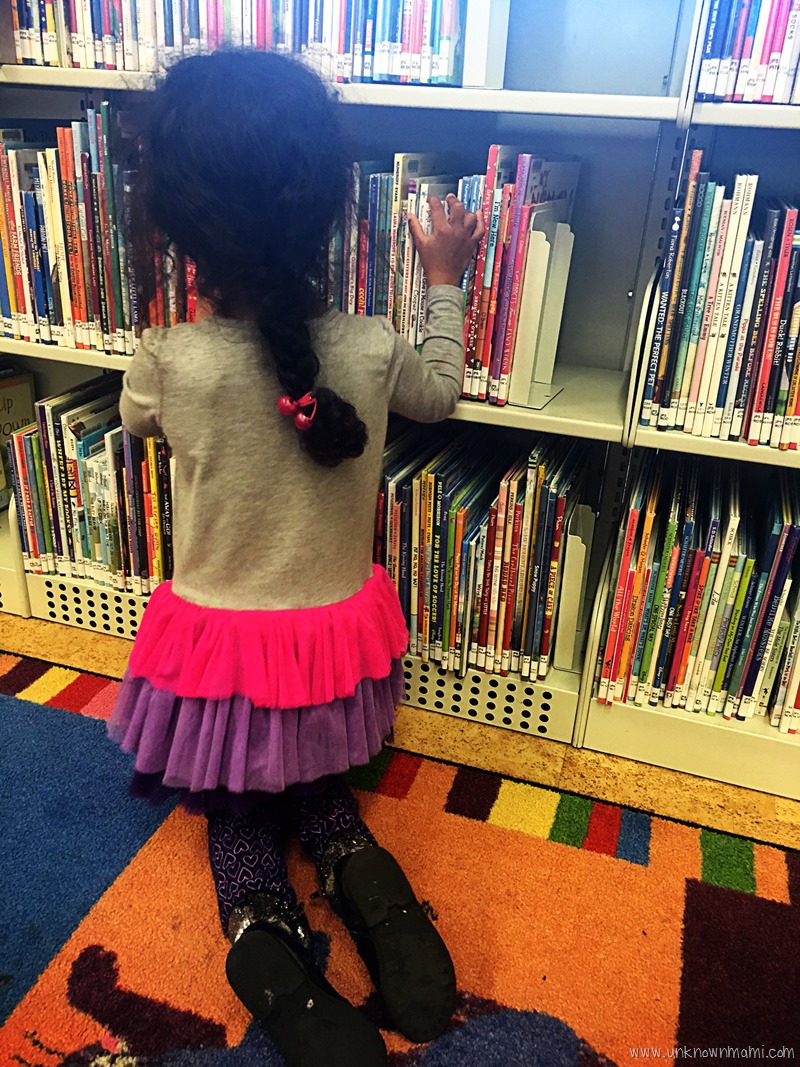 Child at library