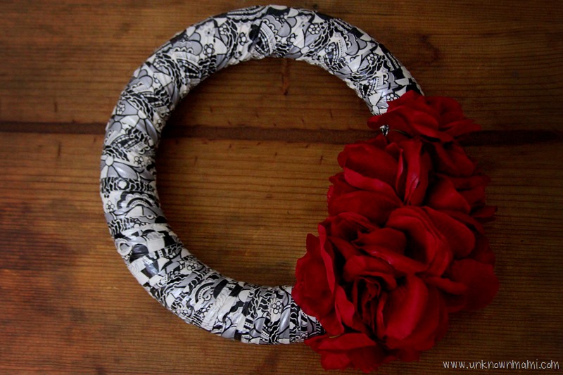 Duct tape wreath