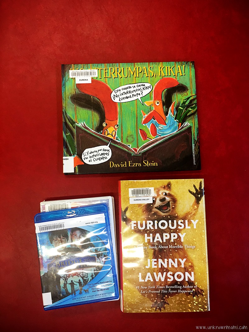 Library books and videos
