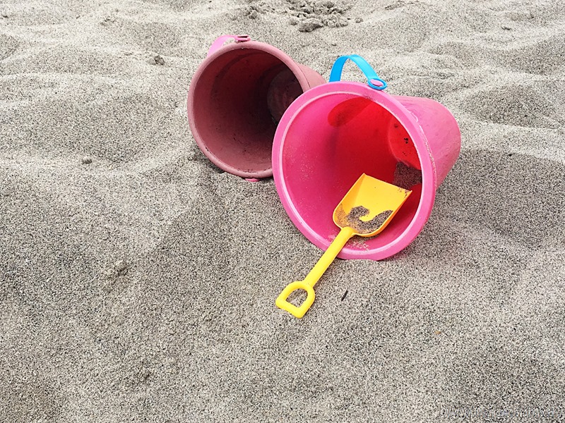 Beach buckes and shovel
