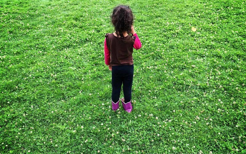 Girl in grass