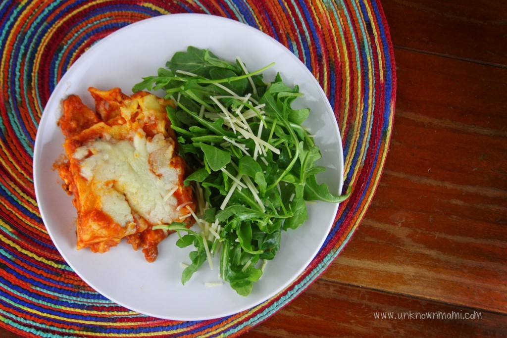 Lasagna With Arugula Salad