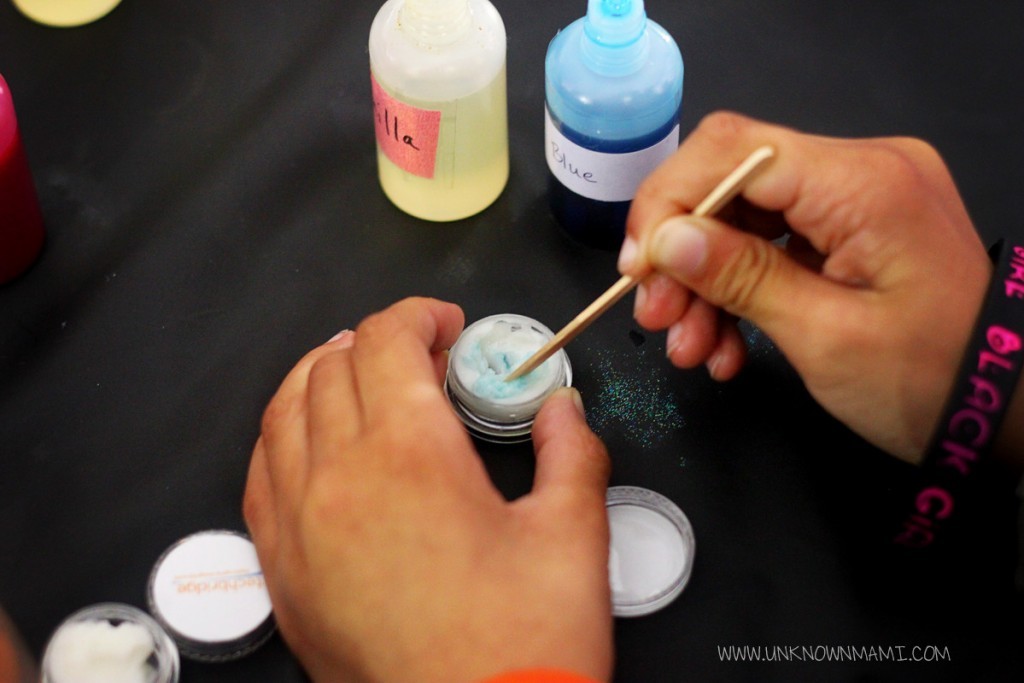Making lip balm Making lip balm