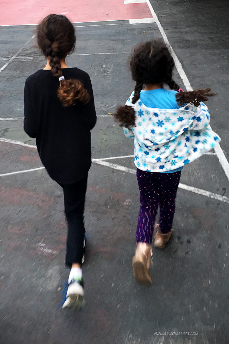 Girls running