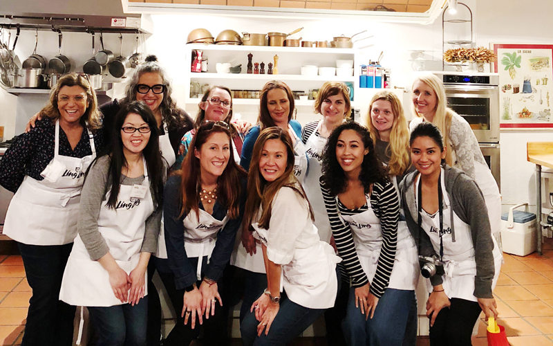Bloggers with Chef Katie Chin at Ling Ling Asian Food Event in San Francisco