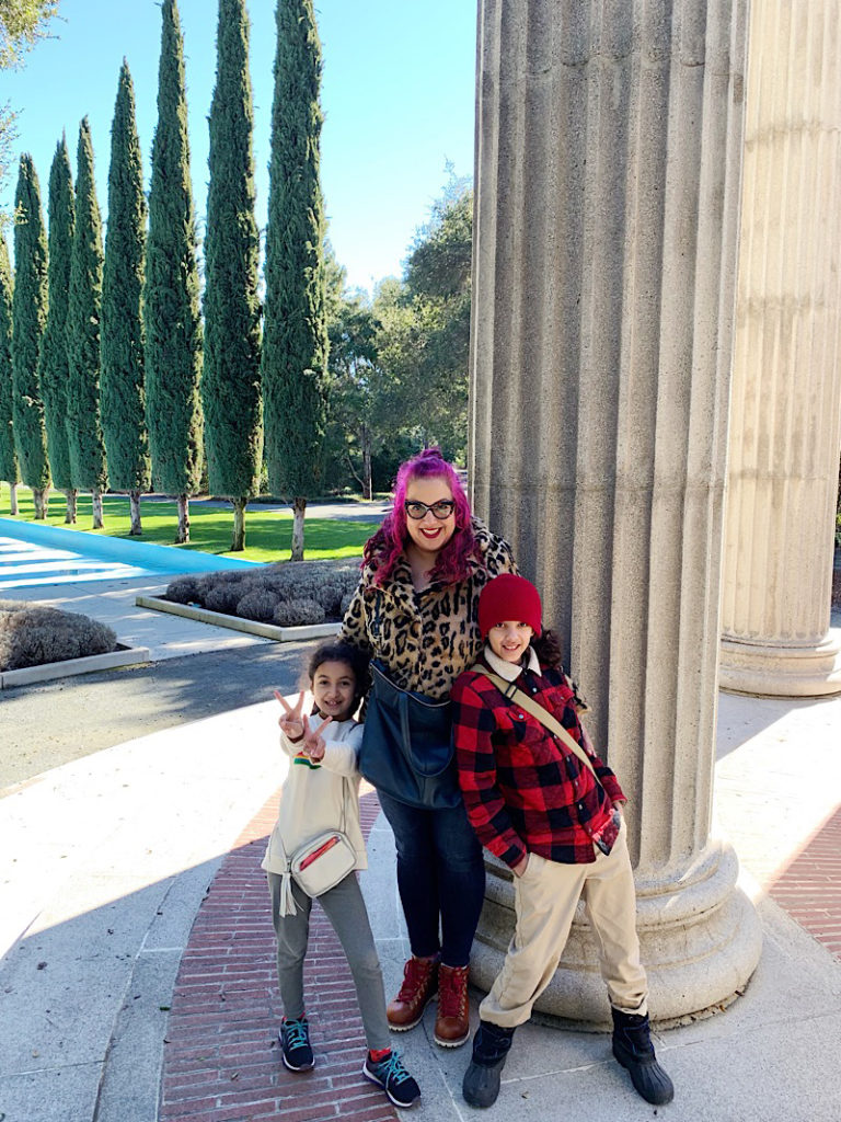 Moother and daughters at Pulgas Water Temple