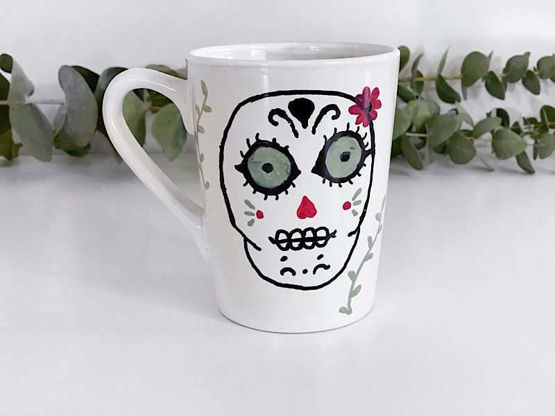 Sugar skull mug